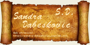 Sandra Dabesković vizit kartica